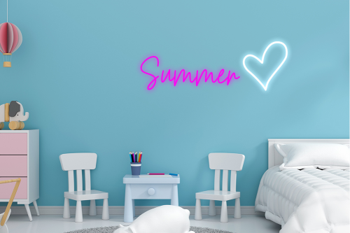 Personalised Name with Heart Neon Sign