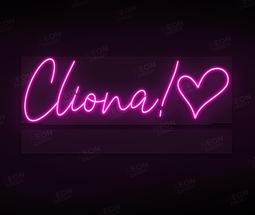 Custom LED Sign - Custom LED neon sign - 'Cliona!'(Hot Pink) - 140cm x 44.6cm - free- standing