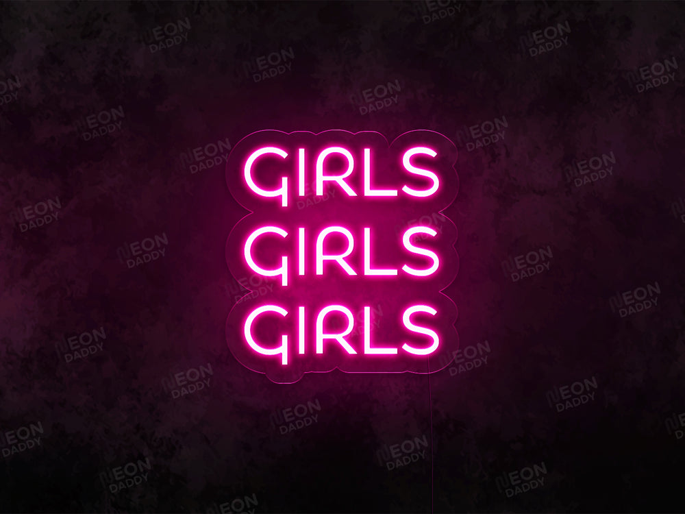 Girls Girls Girls LED Neon Sign