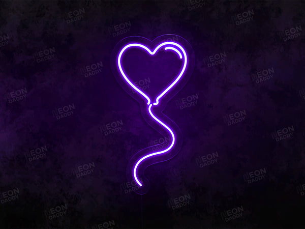 Heart Balloon LED Neon Sign - Neon Daddy