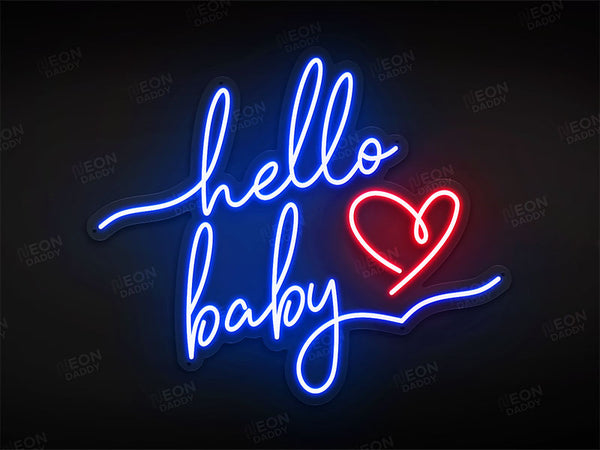 Hello Baby - Gender Reveal LED Neon Sign