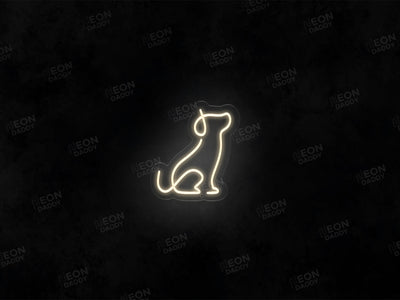 Line Art Dog Neon Sign - Neon Daddy