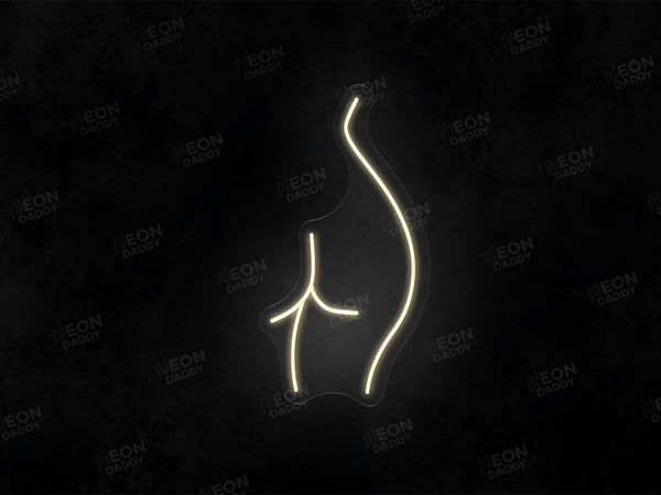 Line Art Women's Butt Neon Sign - Neon Daddy