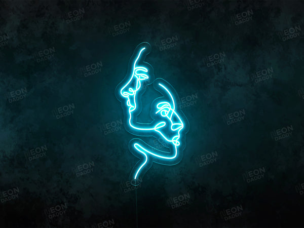 Two Face Art LED Neon Sign - Neon Daddy