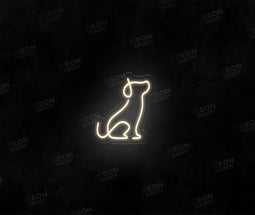 Line Art Dog Neon Sign