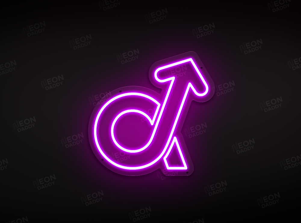 Custom LED Neon Sign - ’Accounting On You' - 43cm(W) x 42cm(H) - Purple