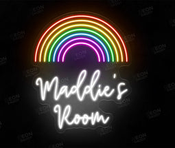 Personalised Rainbow Neon Sign - Children's Decor