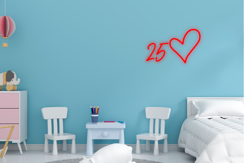 Personalised Name with Heart Neon Sign - Neon Daddy