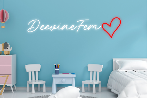 Personalised Name with Heart Neon Sign - Neon Daddy