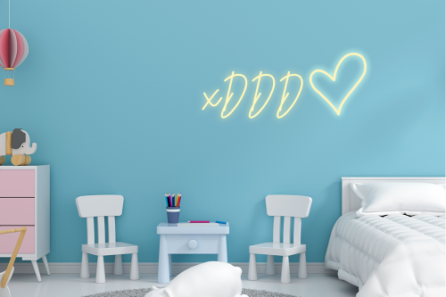 Personalised Name with Heart Neon Sign - Neon Daddy