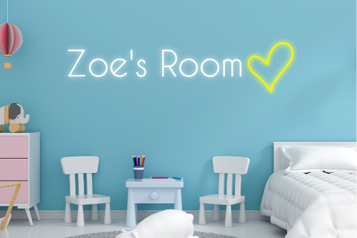 Personalised Name with Heart Neon Sign - Neon Daddy
