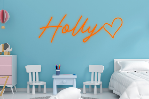 Personalised Name with Heart Neon Sign - Neon Daddy