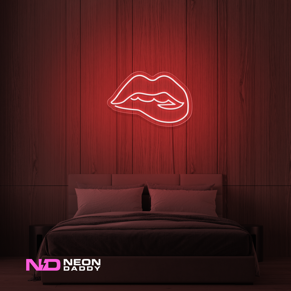 Color: Red 'Lips' - LED Neon Sign - Affordable Neon Signs