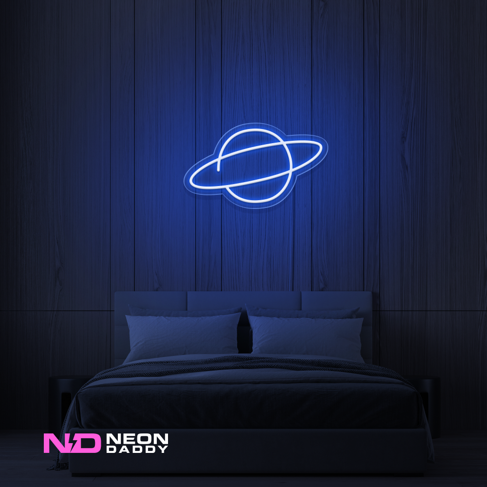 Color: Blue 'Planet Neptune' - LED Neon Sign - Space Neon Signs