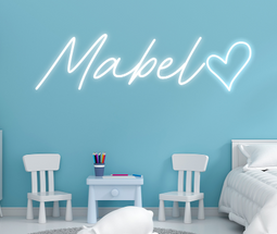 Personalised Name with Heart Neon Sign - Neon Daddy