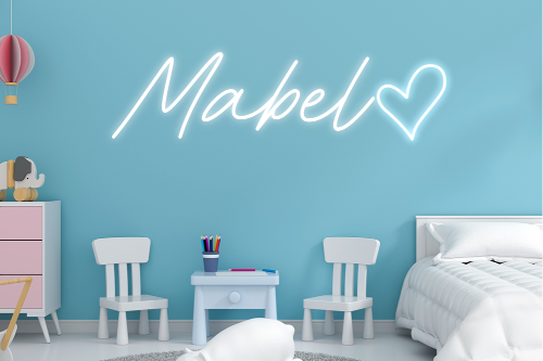 Personalised Name with Heart Neon Sign - Neon Daddy