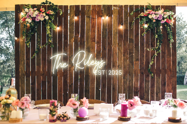 Personalised Wedding / Surname Neon Sign - Neon Daddy