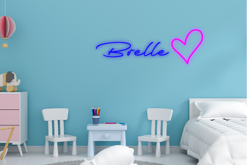 Personalised Name with Heart Neon Sign