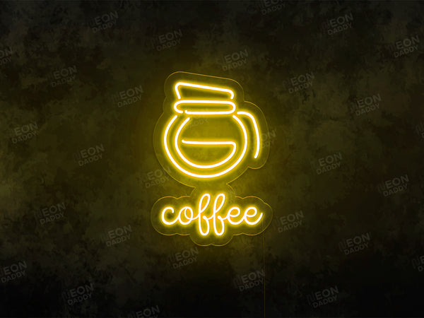 Coffee Pot LED Neon Sign - Neon Daddy