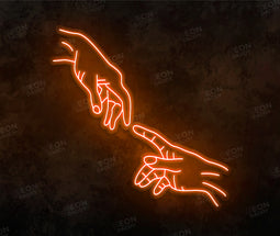 Creation of Adam (Touching Hands) LED Neon Sign - Neon Daddy