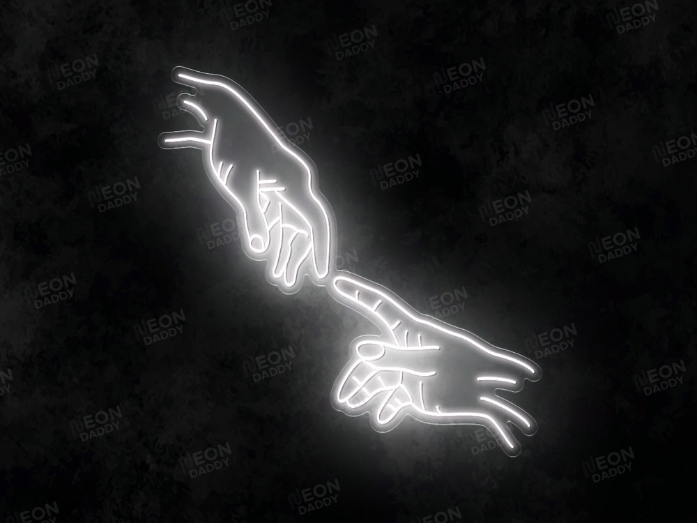Creation of Adam (Touching Hands) LED Neon Sign