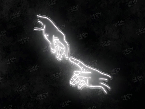 Creation of Adam (Touching Hands) LED Neon Sign - Neon Daddy