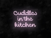 Cuddles in the kitchen LED neon sign - Image 1