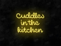 Cuddles in the kitchen LED neon sign - Image 2