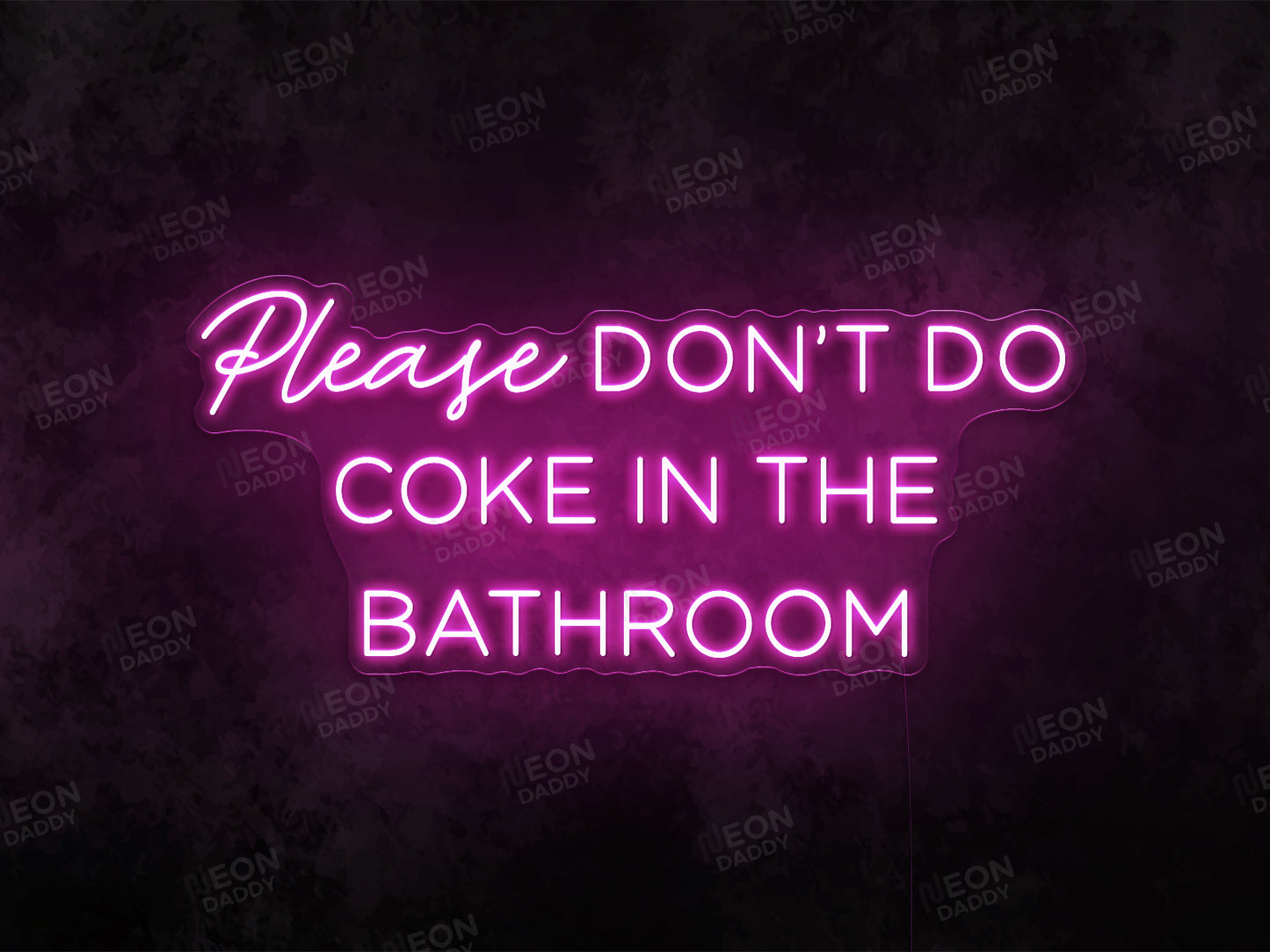 Please don't do coke in...