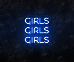 Girls Girls Girls LED Neon Sign - Neon Daddy