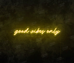 good vibes only neon sign