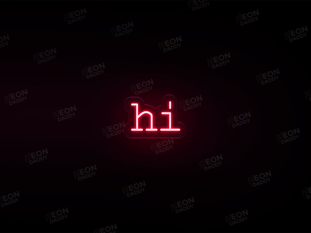 'Hi' Neon Sign