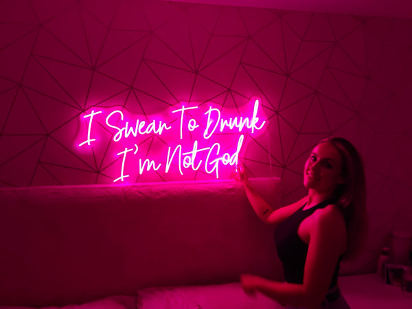 Hot Pink personalised neon sign that says 