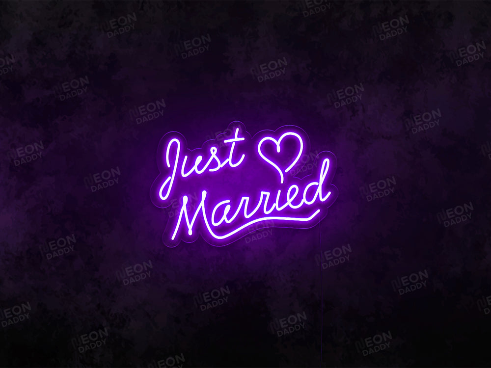 Just Married LED Neon Sign