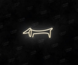 Line Art Sausage Dog Neon Sign - Neon Daddy