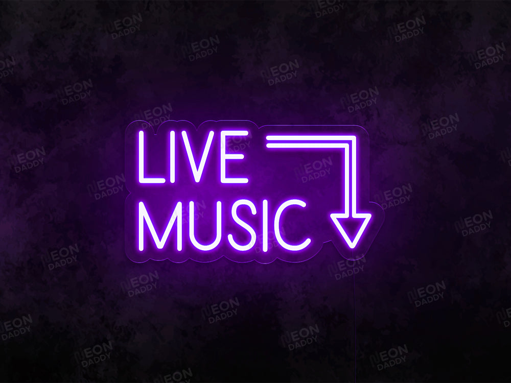 Live Music LED Neon Sign