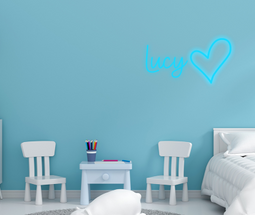 Personalised Name with Heart Neon Sign - Neon Daddy 