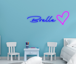 Personalised Name with Heart Neon Sign - Neon Daddy 