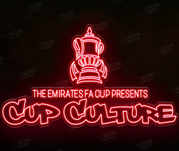 Custom LED Neon Sign - 'CUP CULTURE' - 150cm x 87cm - Red - Neon Daddy