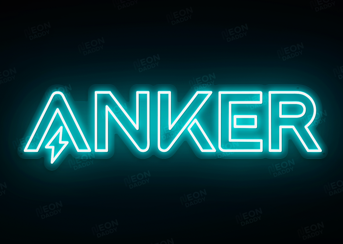 Custom LED Sign - Custom LED neon sign - 'Anker'(Ice Blue) - 100cm x 27.6cm