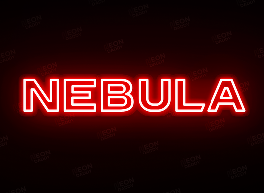 Custom LED Sign - Custom LED neon sign - 'Nebula'(Red) - 100cm x 18cm