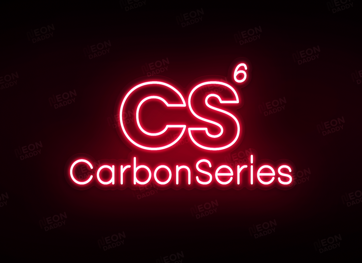 Custom LED Sign - Custom LED neon sign - 'CS6'(Red) + 5m cable + dimmer remote - 85cm x 48.5cm