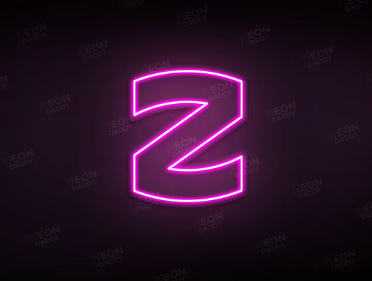 Custom LED Sign - Custom LED neon sign - 'Z'(Rosie Pink)  - W50cm x H59.7cm