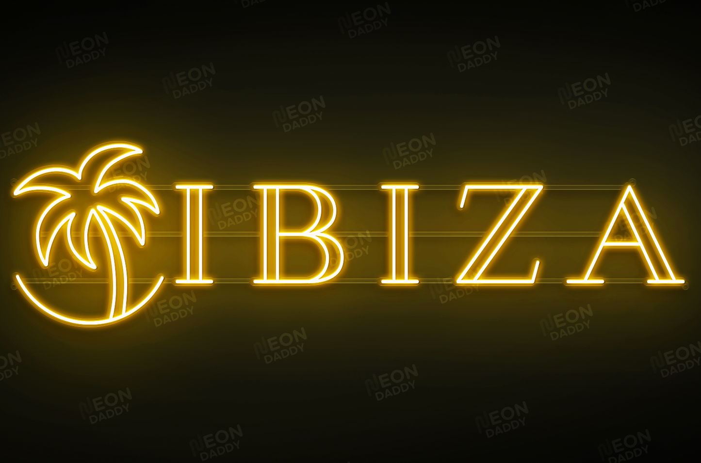 Custom LED Sign - Custom LED neon sign - 'Ibiza'(Gold Yellow) - 176cm x 48.5.cm *cut to letters*