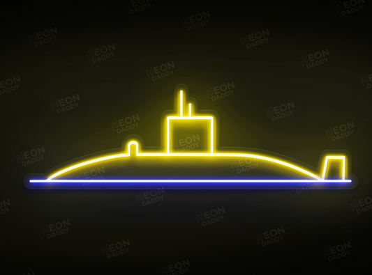 Custom LED Sign - Custom LED neon sign - 'Submarine'(Sunshine Yellow/Deep Sea Blue) -  H35xW111.4cm - EXPRESS PRODUCTION