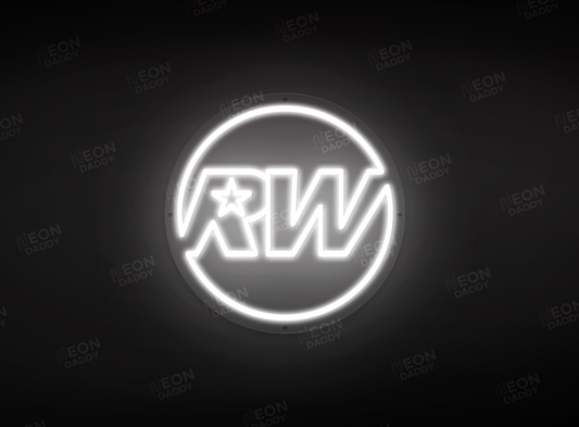 Custom LED Sign - Custom LED neon sign - 'RW'(Cool White) - 40cm x 40cm