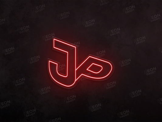 custom LED neon sign - JP - 80 x 62 cm - red - cut to shape - Neon Daddy