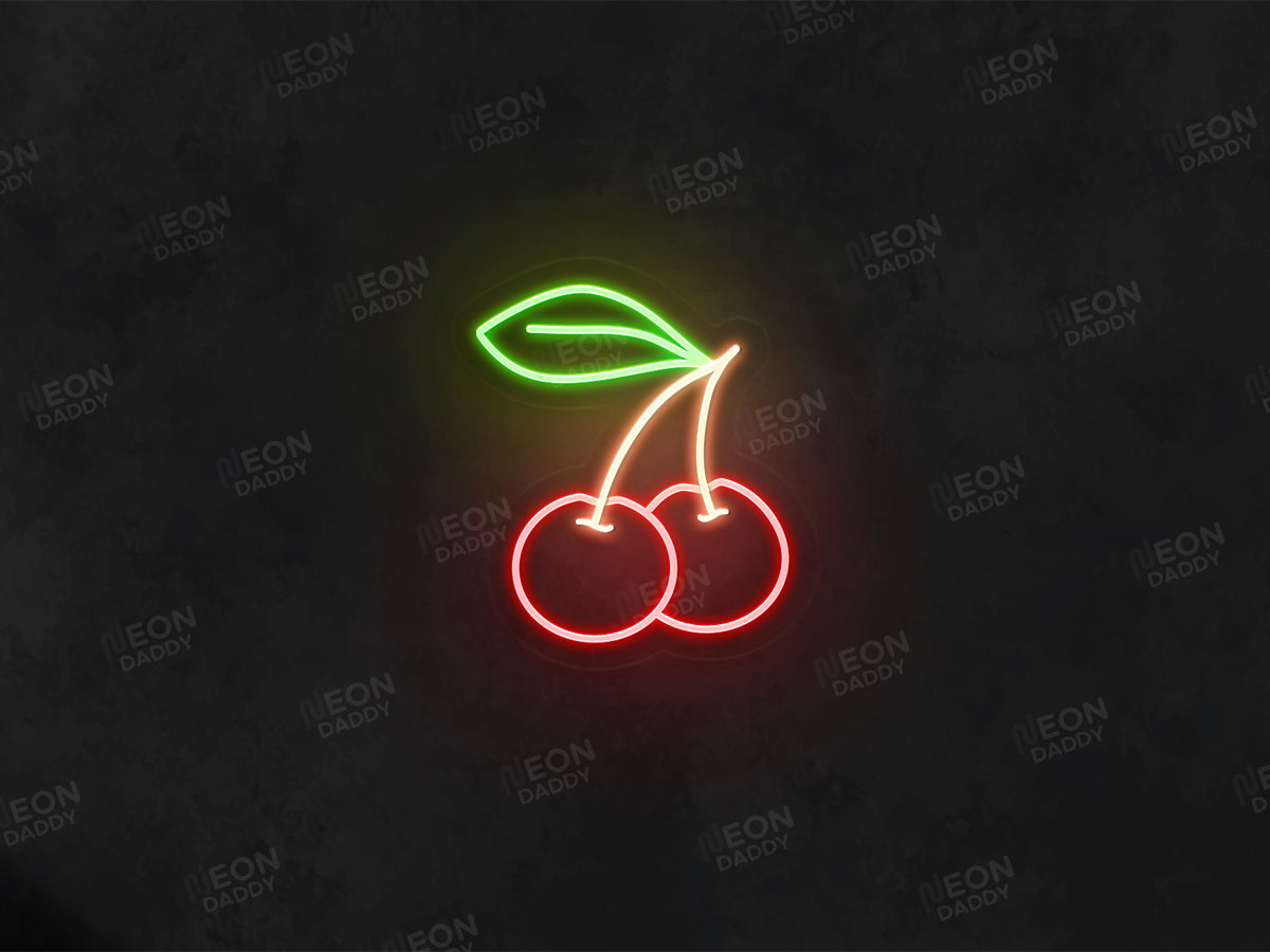 Tri-Color Cherry LED Neon Sign | Cherry Neon Light – Neon Daddy