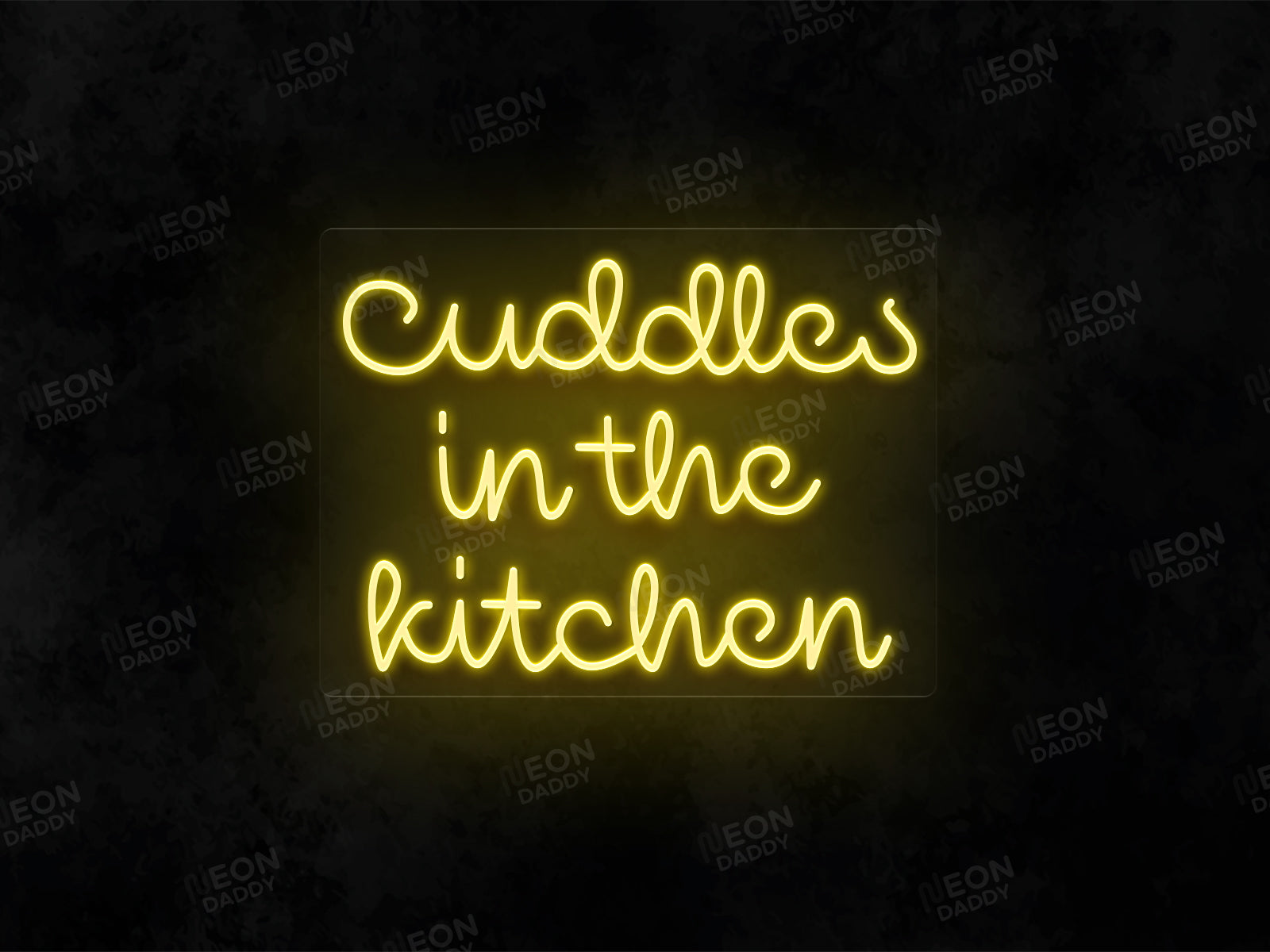 Cuddles in the kitchen LED neon sign - Neon Daddy