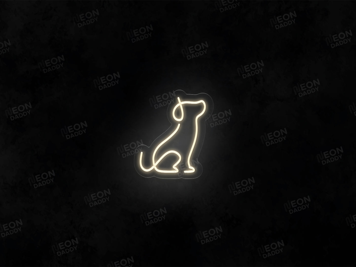 Line Art Dog Neon Sign - Neon Daddy